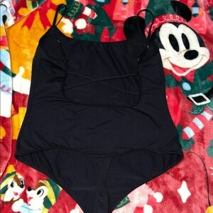 Free People intimately Black Bodysuit with Spaghetti Straps Size small